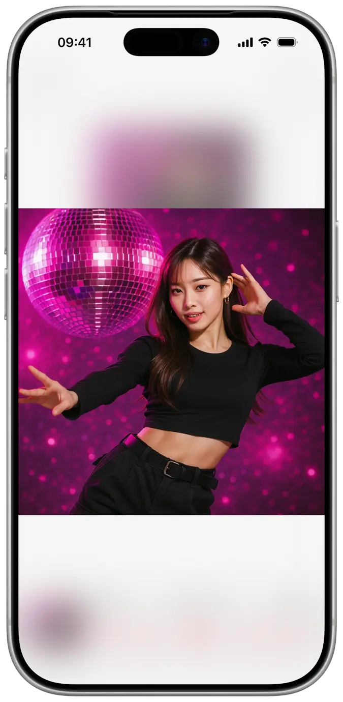 Hana Yoon’s K-pop choreography cover image displayed on an iPhone